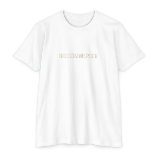 Beecommercer T-Shirt — "Beecommercer. Bee Bold. Bee Bright." Minimal Logo Tee