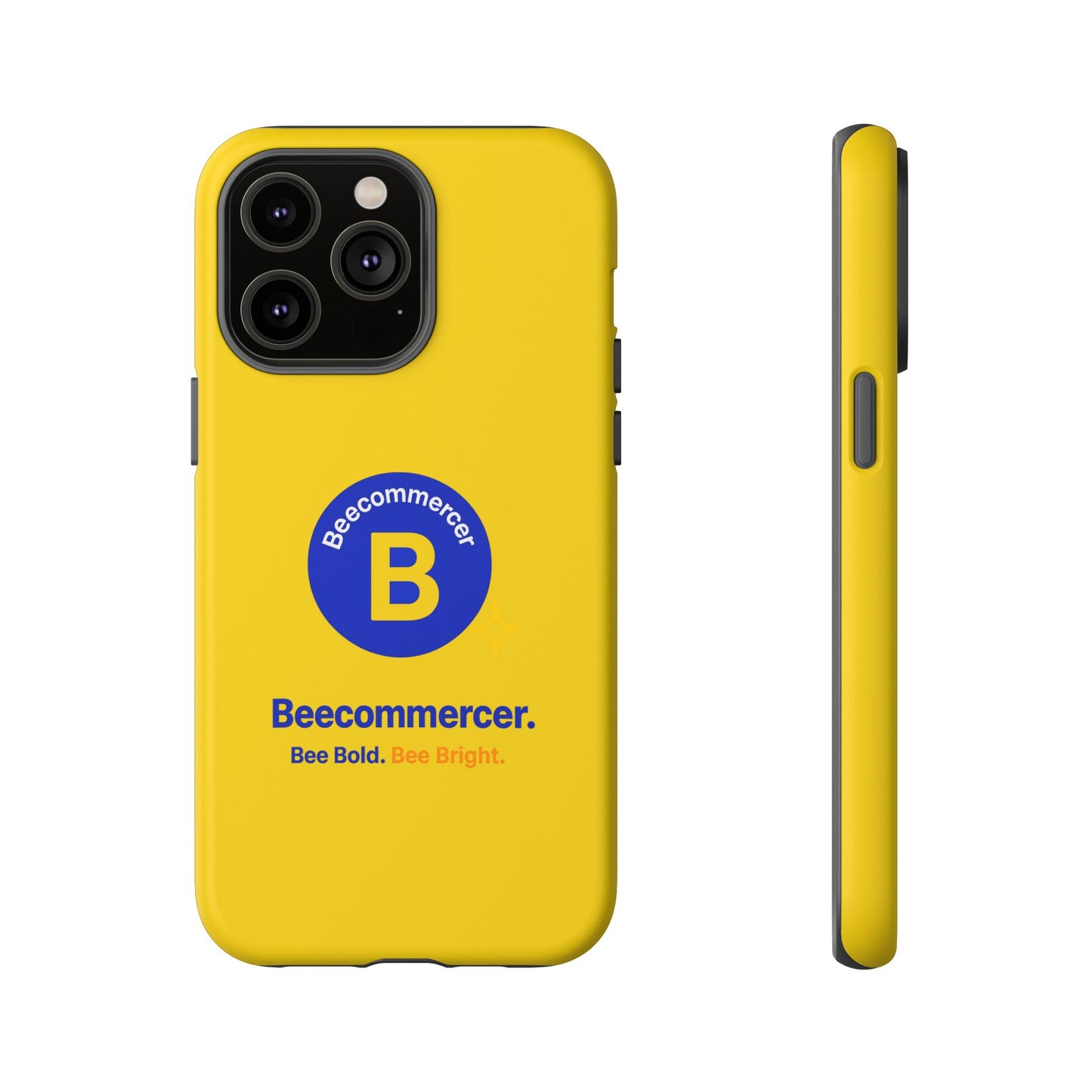 Beecommercer Bold Logo Phone Case — Yellow Protective Phone Cover