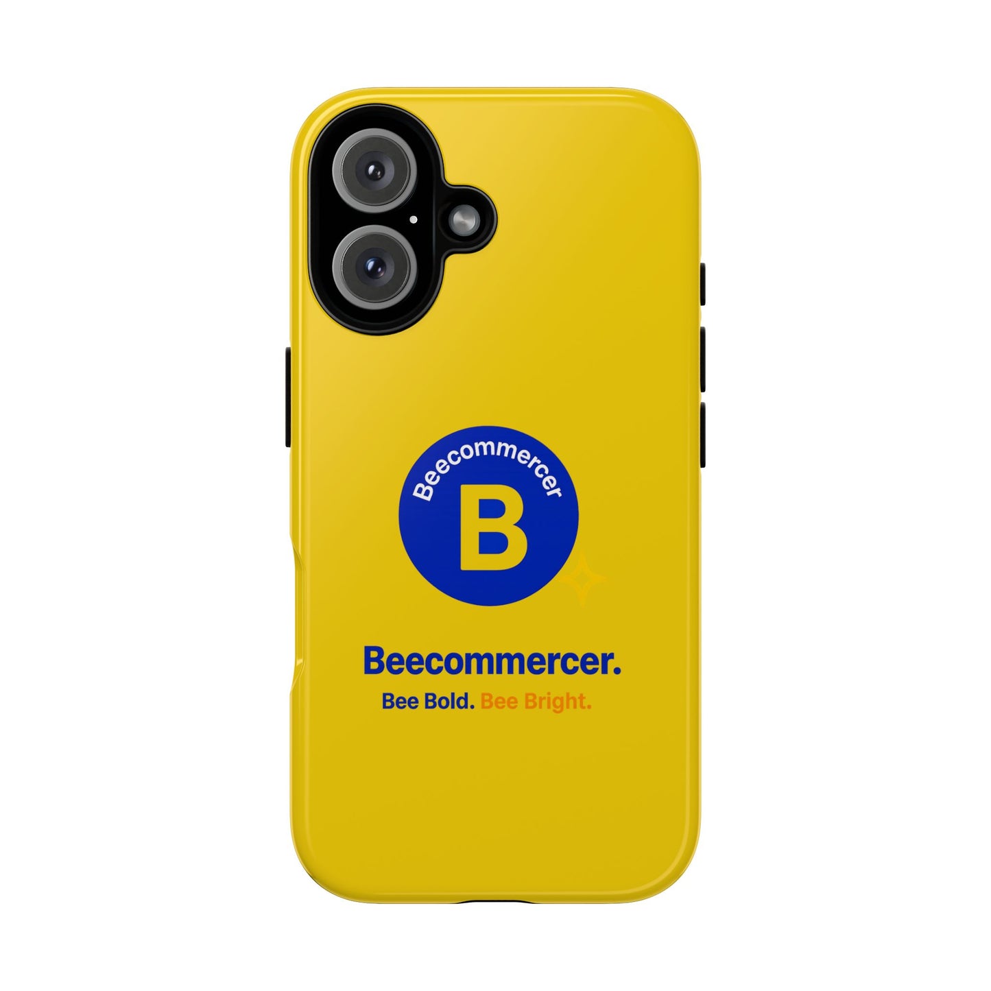 Beecommercer Bold Logo Phone Case — Yellow Protective Phone Cover