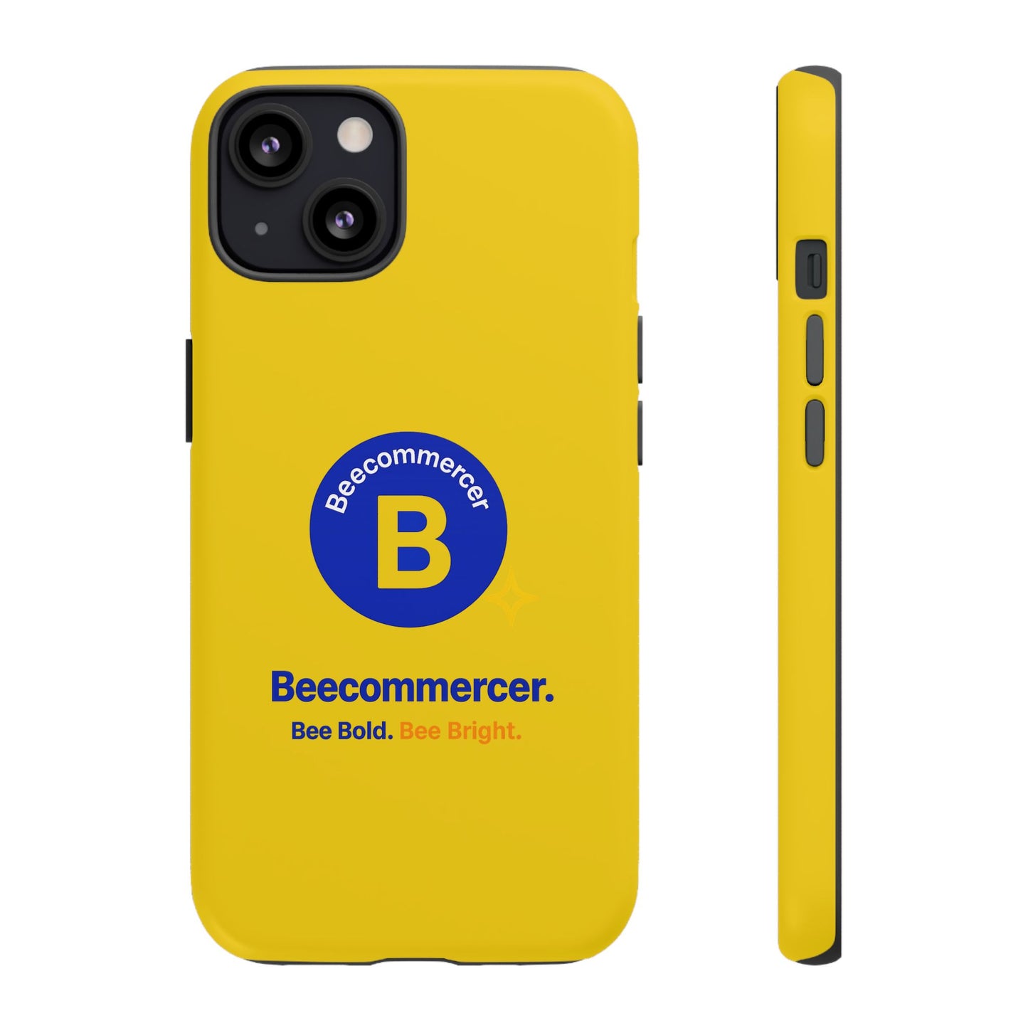 Beecommercer Bold Logo Phone Case — Yellow Protective Phone Cover