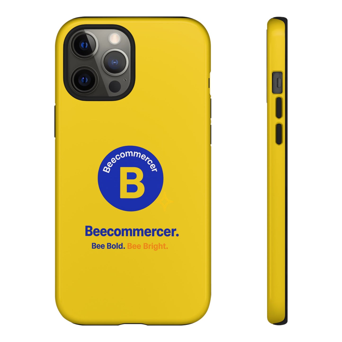 Beecommercer Bold Logo Phone Case — Yellow Protective Phone Cover