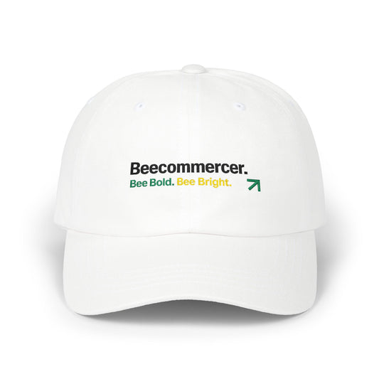 Dad Cap — Beecommercer Logo 'Bee Bold. Bee Bright.' Embroidered Baseball Hat