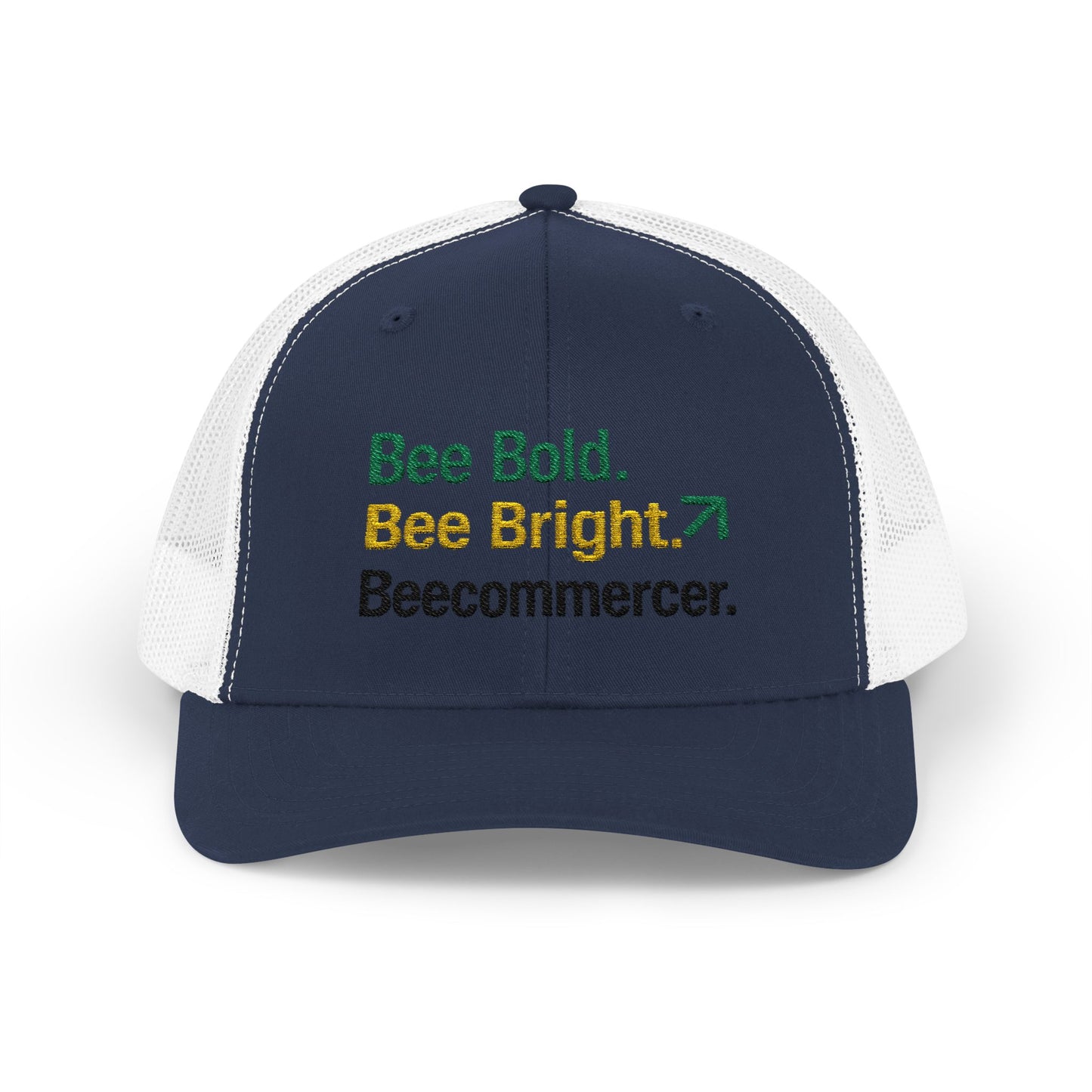 Bee Bold Bee Bright Embroidered Trucker Cap