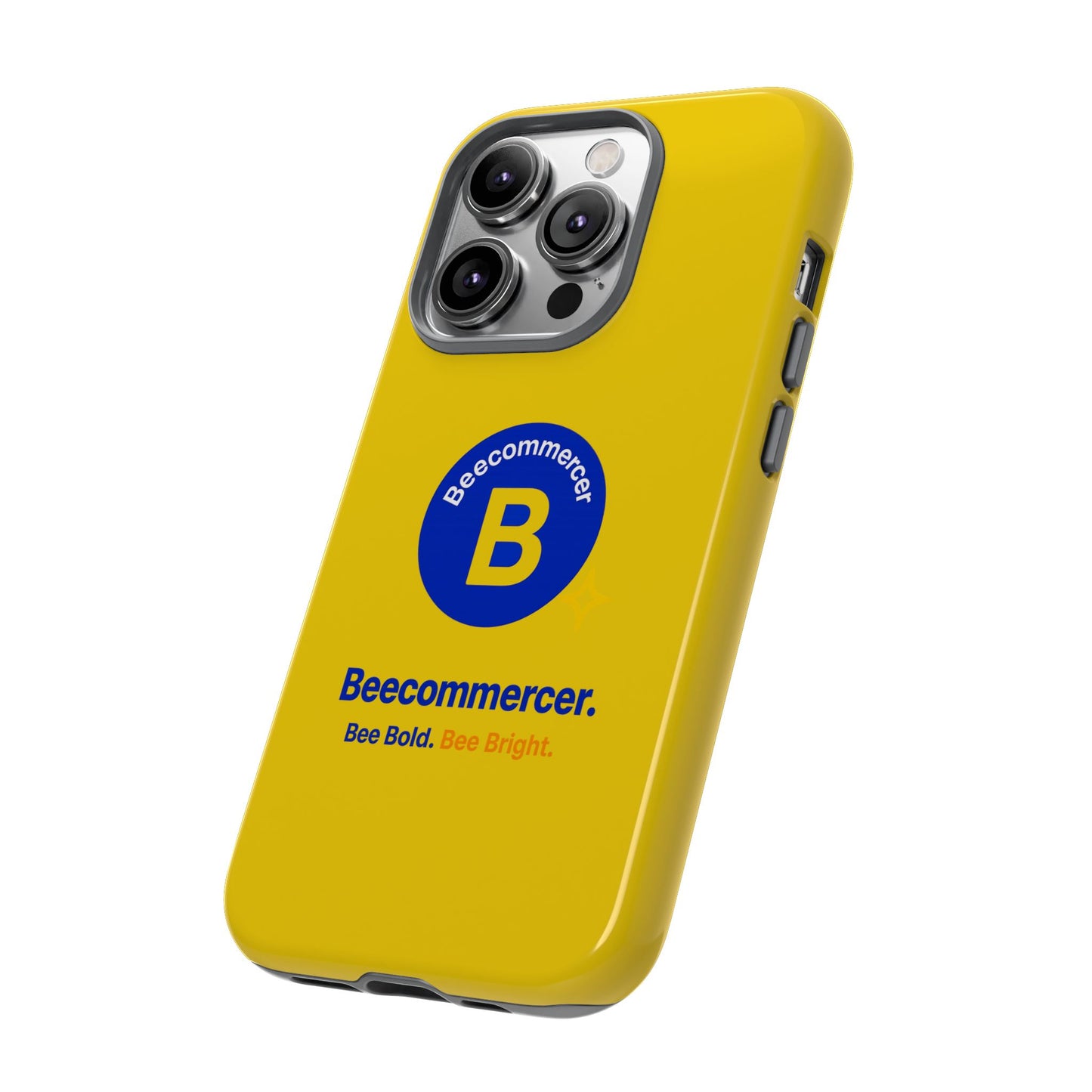Beecommercer Bold Logo Phone Case — Yellow Protective Phone Cover