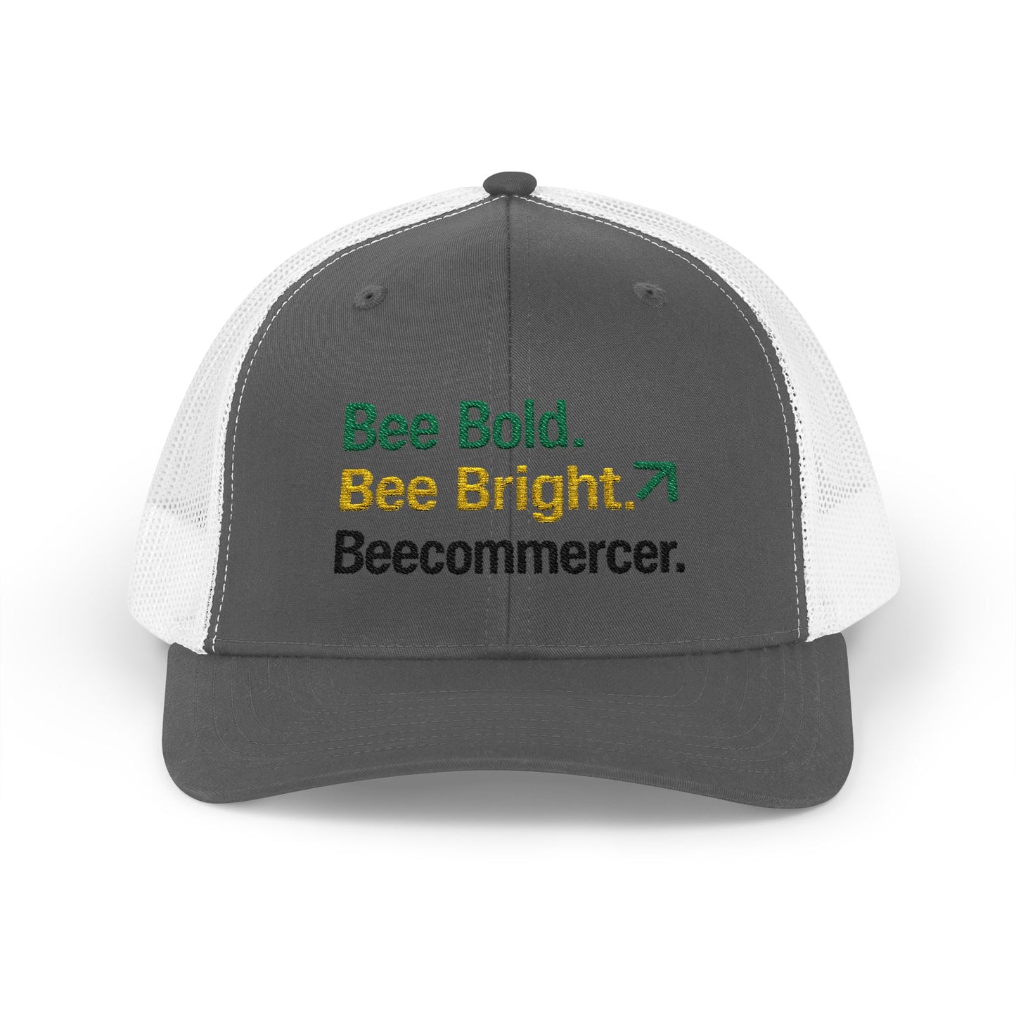 Bee Bold Bee Bright Embroidered Trucker Cap