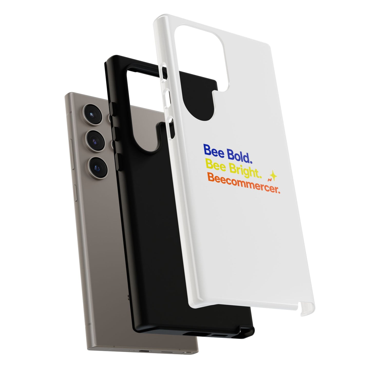 Phone Case — Bee Bold. Bee Bright. Beecommercer. (Protective Tough Case)