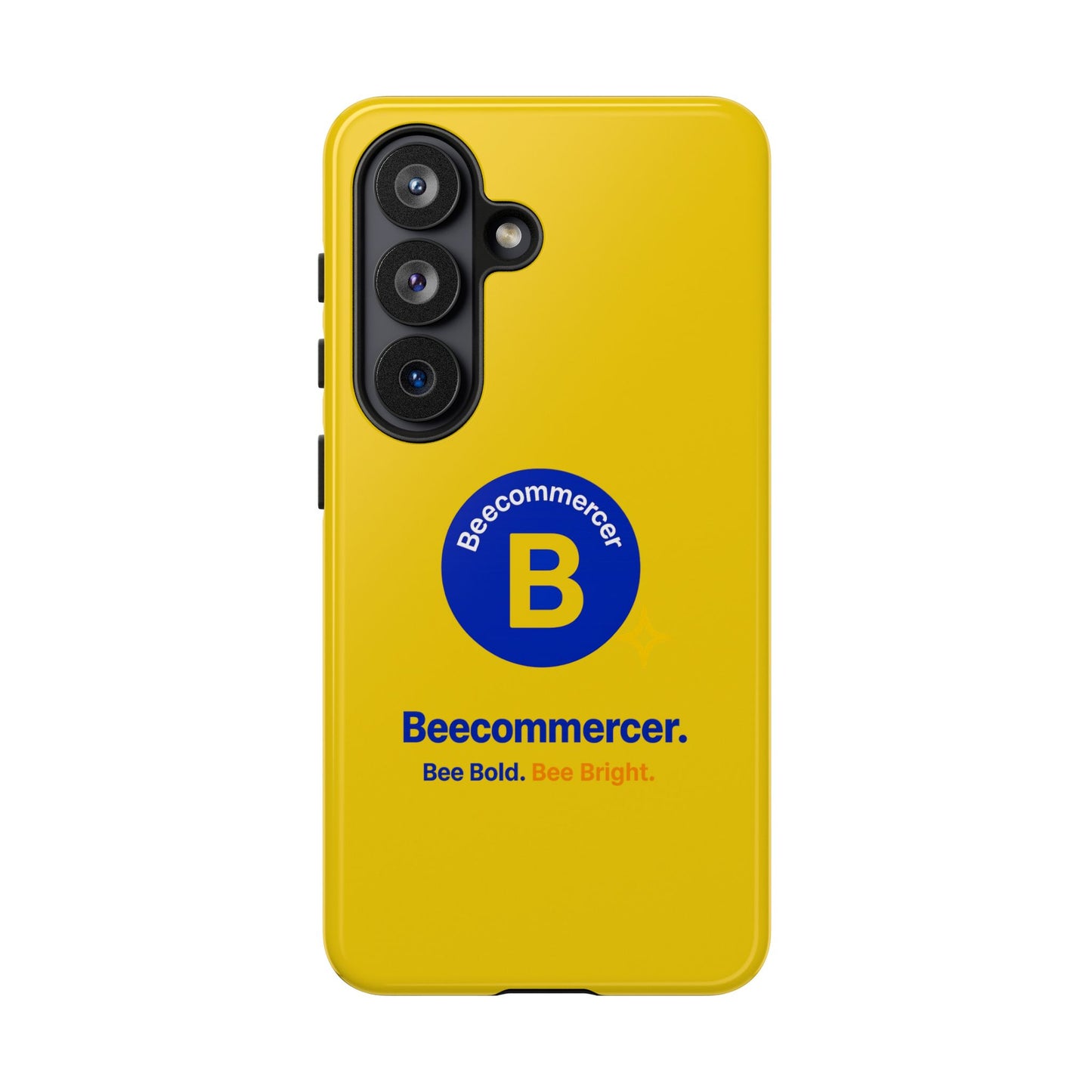 Beecommercer Bold Logo Phone Case — Yellow Protective Phone Cover