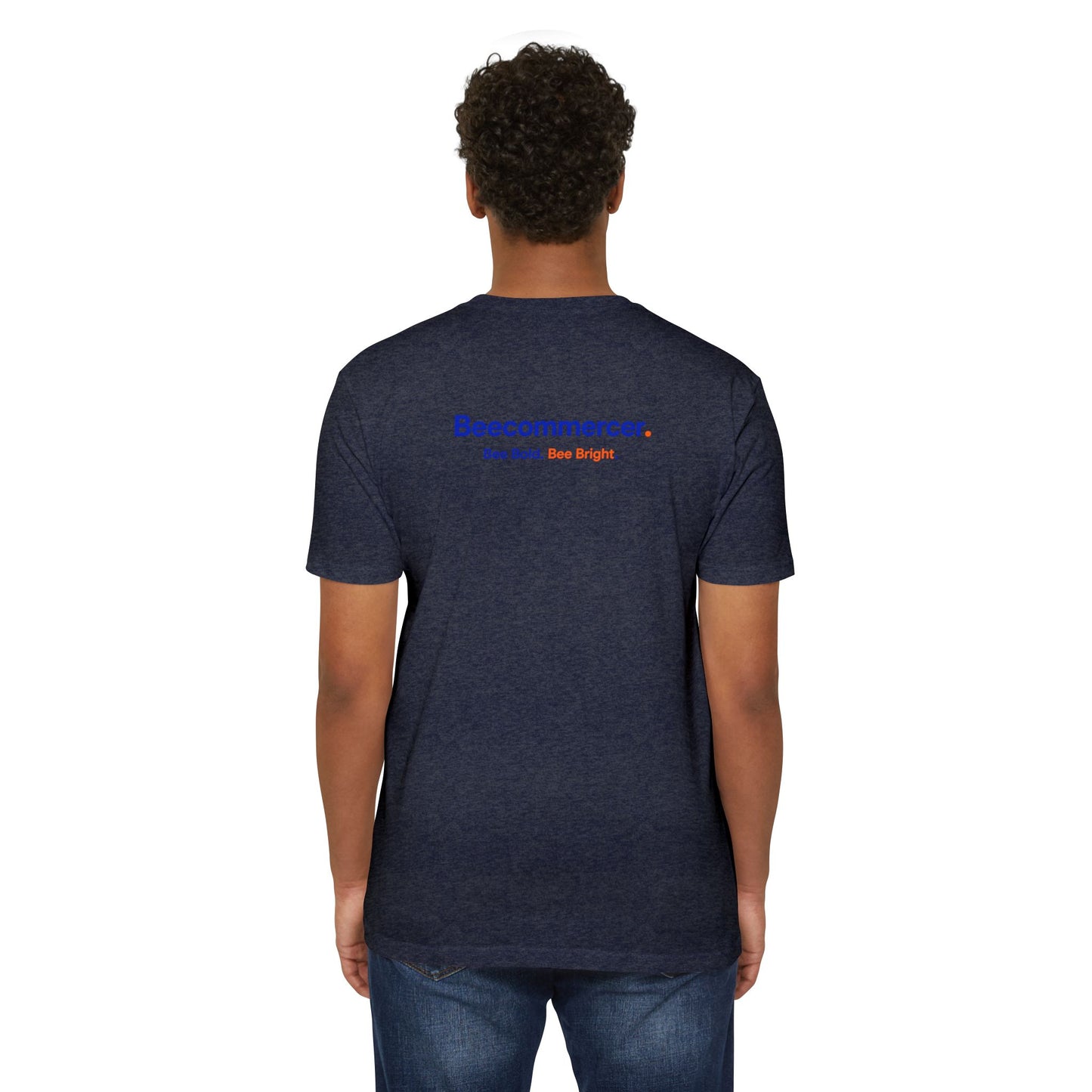 Beecommercer T-Shirt — "Beecommercer. Bee Bold. Bee Bright." Minimal Logo Tee