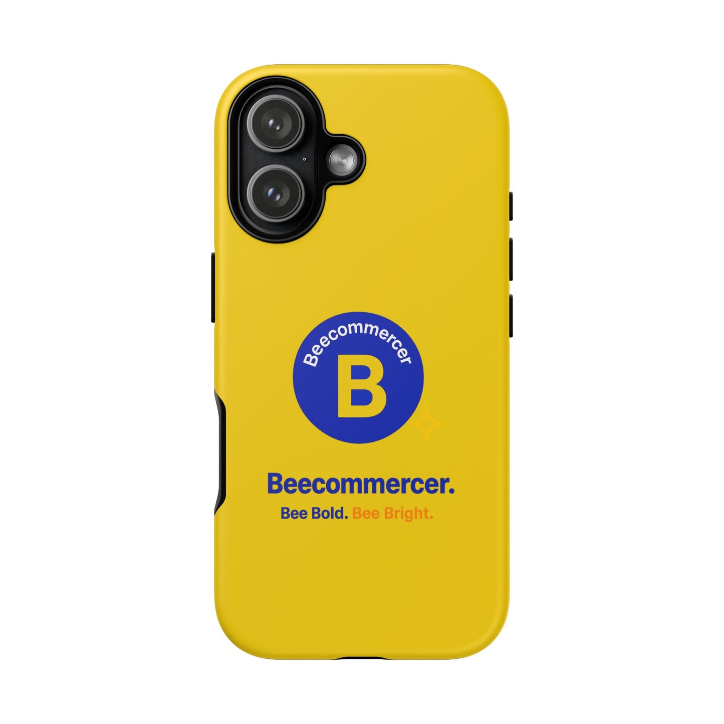 Beecommercer Bold Logo Phone Case — Yellow Protective Phone Cover