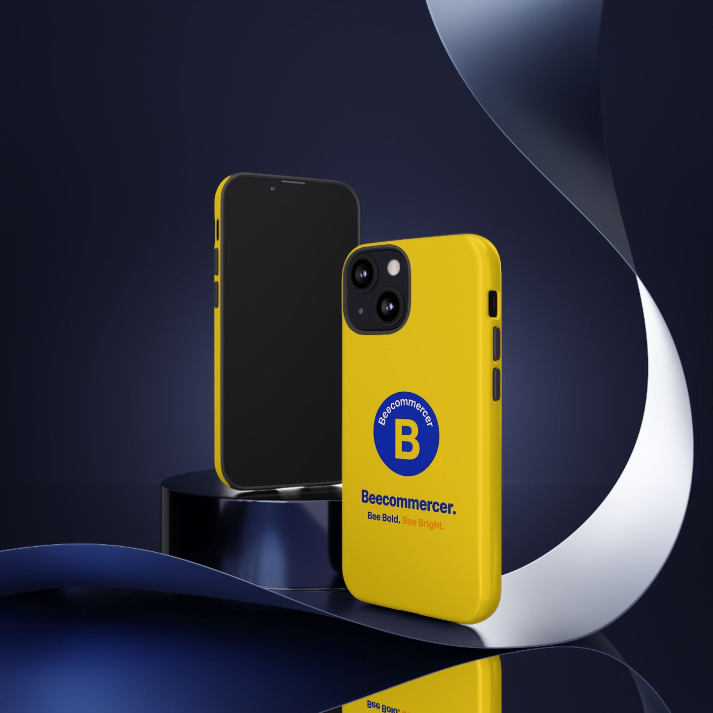 Beecommercer Bold Logo Phone Case — Yellow Protective Phone Cover
