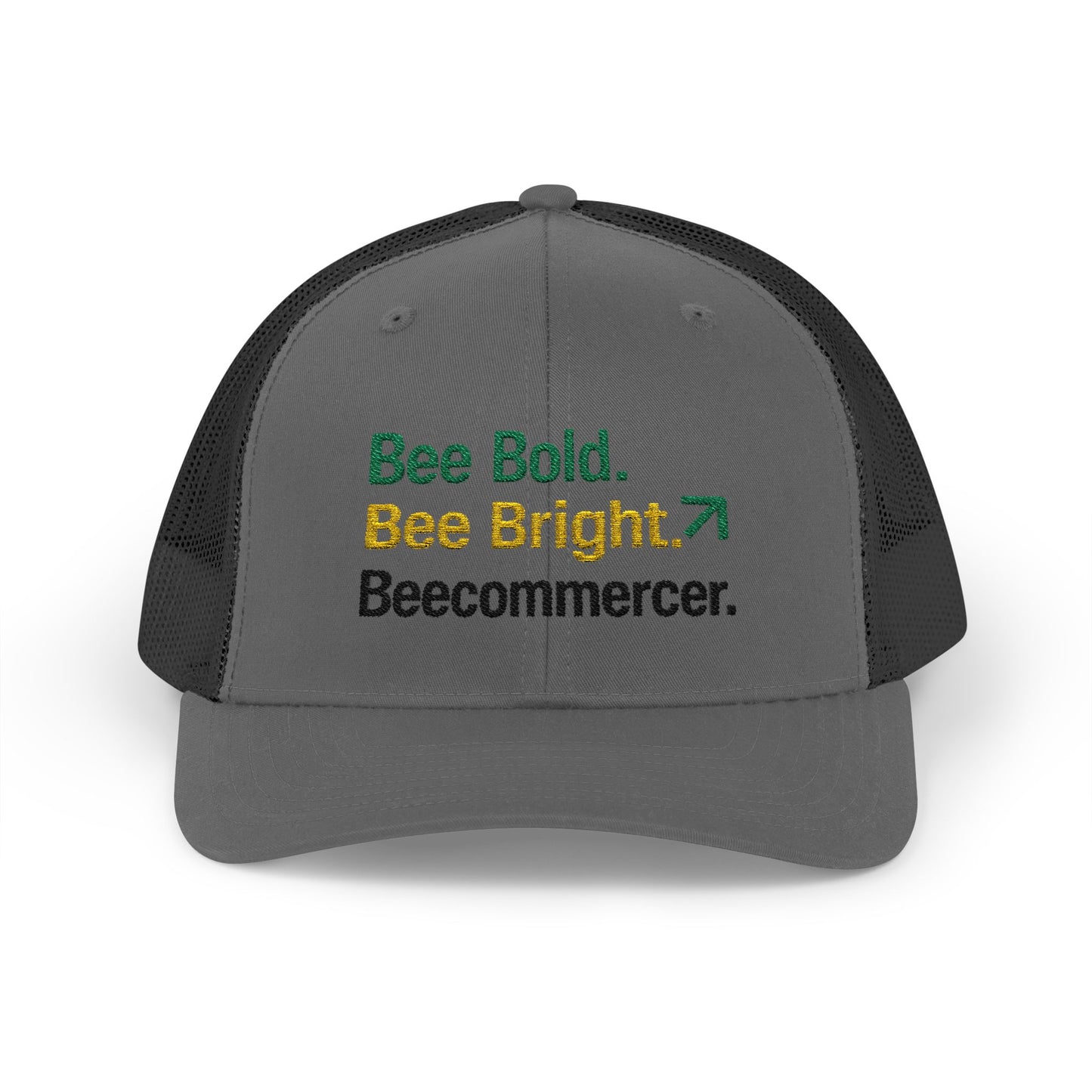 Bee Bold Bee Bright Embroidered Trucker Cap