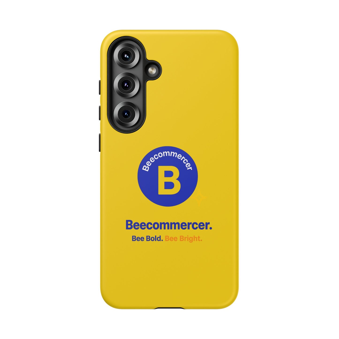 Beecommercer Bold Logo Phone Case — Yellow Protective Phone Cover