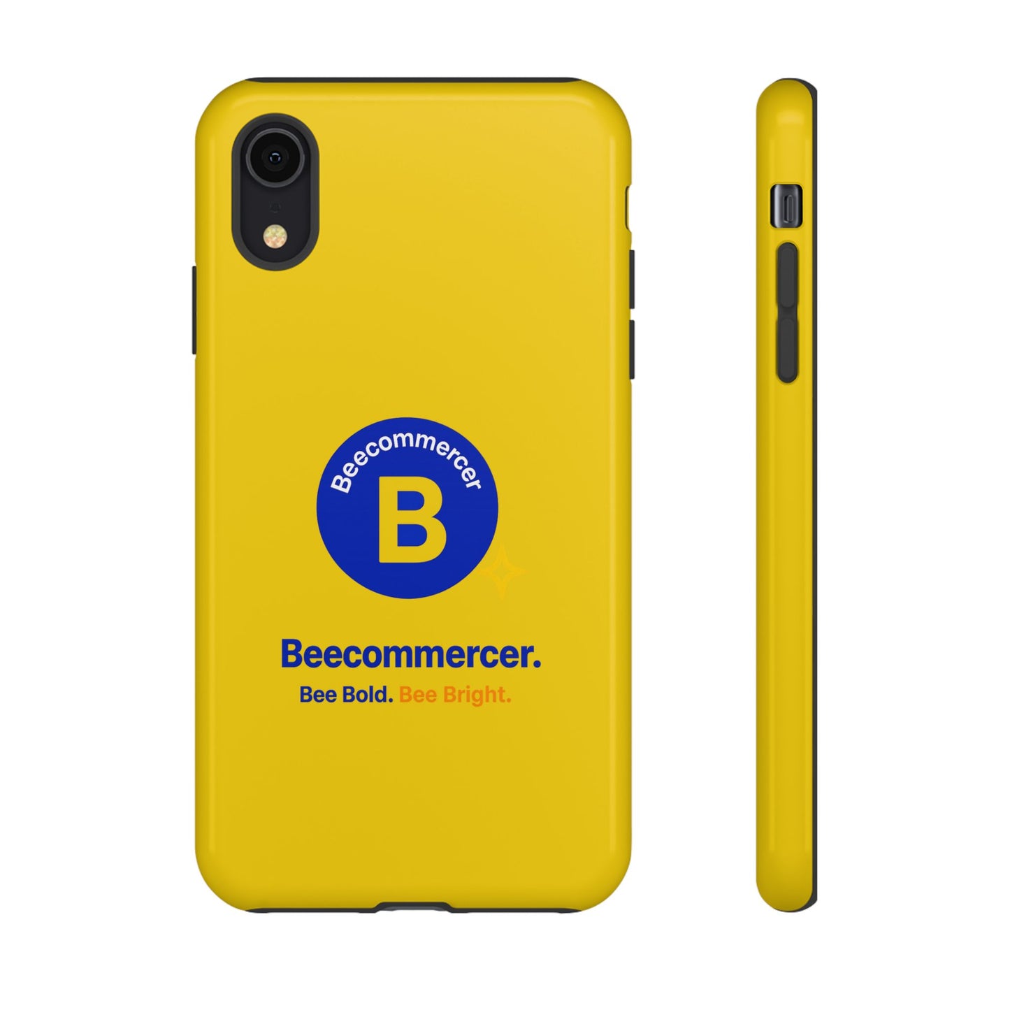 Beecommercer Bold Logo Phone Case — Yellow Protective Phone Cover