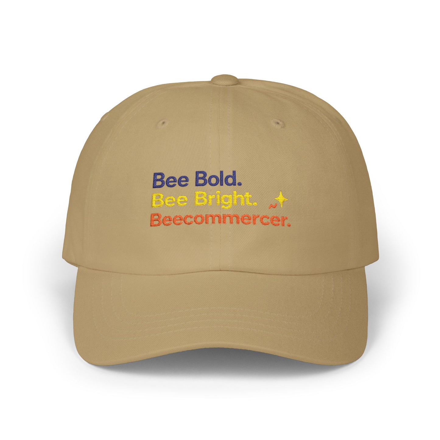 Dad Cap — "Bee Bold. Bee Bright. Beecommercer." Embroidered Baseball Hat