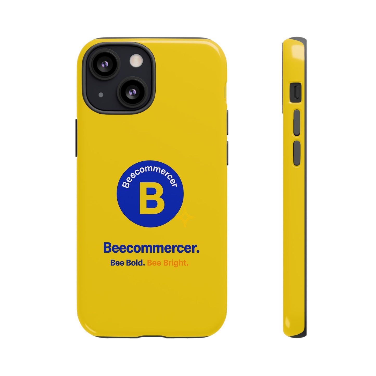Beecommercer Bold Logo Phone Case — Yellow Protective Phone Cover