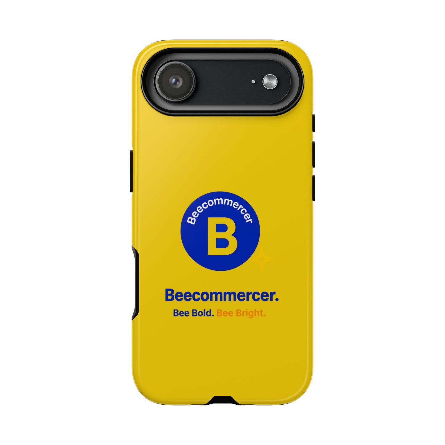 Beecommercer Bold Logo Phone Case — Yellow Protective Phone Cover