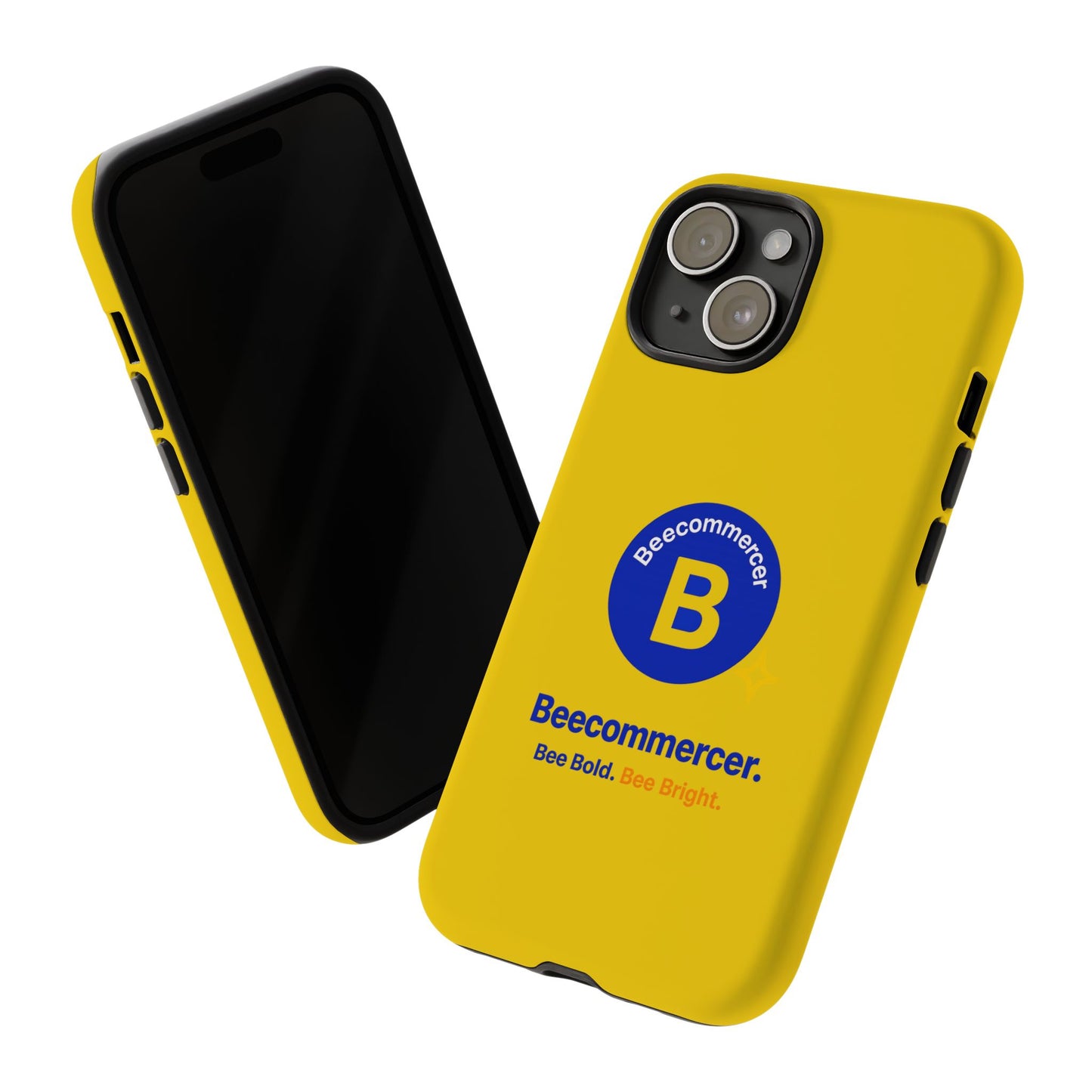 Beecommercer Bold Logo Phone Case — Yellow Protective Phone Cover