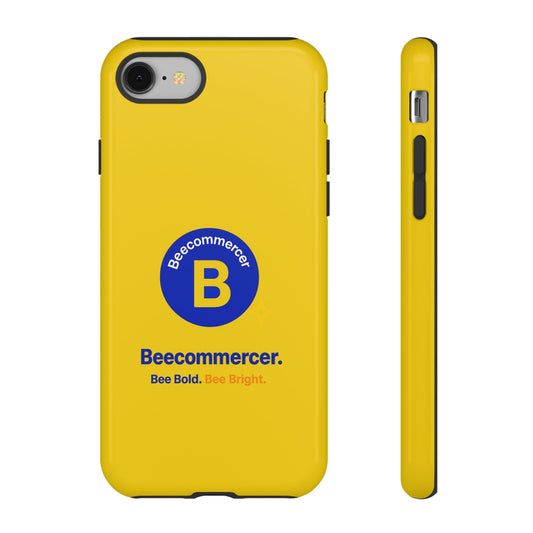 Beecommercer Bold Logo Phone Case — Yellow Protective Phone Cover