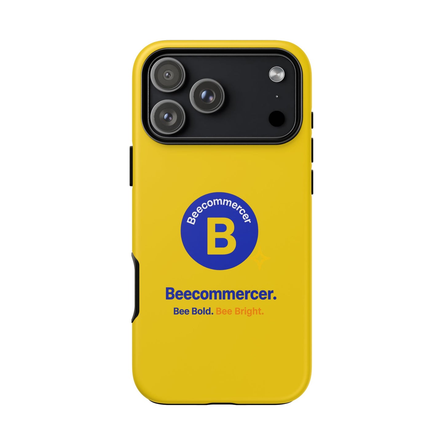 Beecommercer Bold Logo Phone Case — Yellow Protective Phone Cover