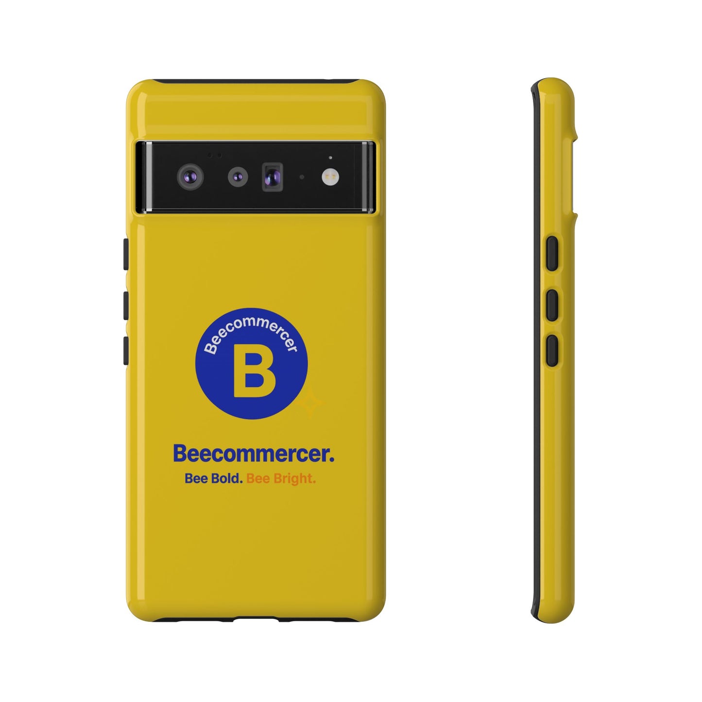 Beecommercer Bold Logo Phone Case — Yellow Protective Phone Cover
