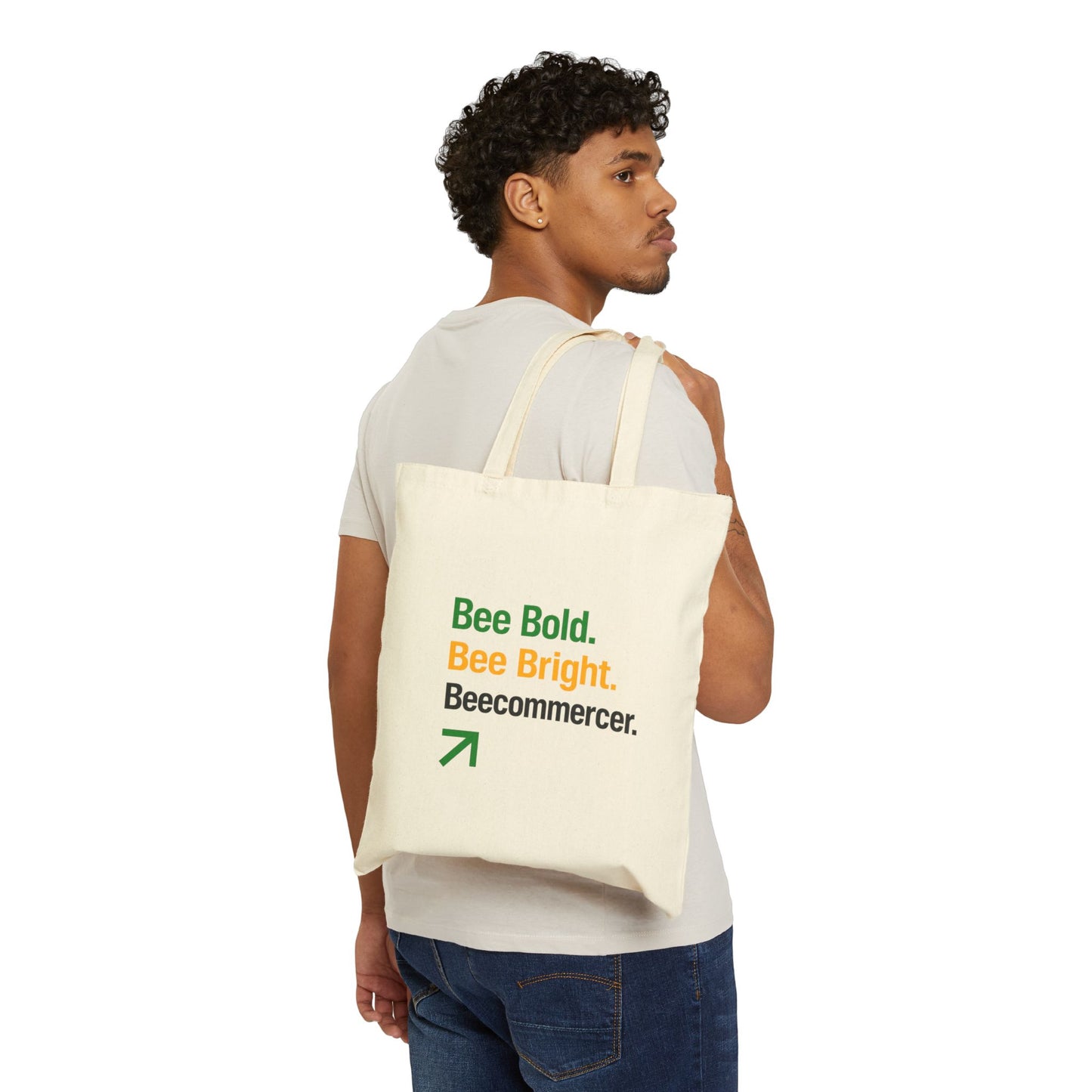 Bee Bold Bee Bright Tote Bag – Graphic Canvas Market & Grocery Tote