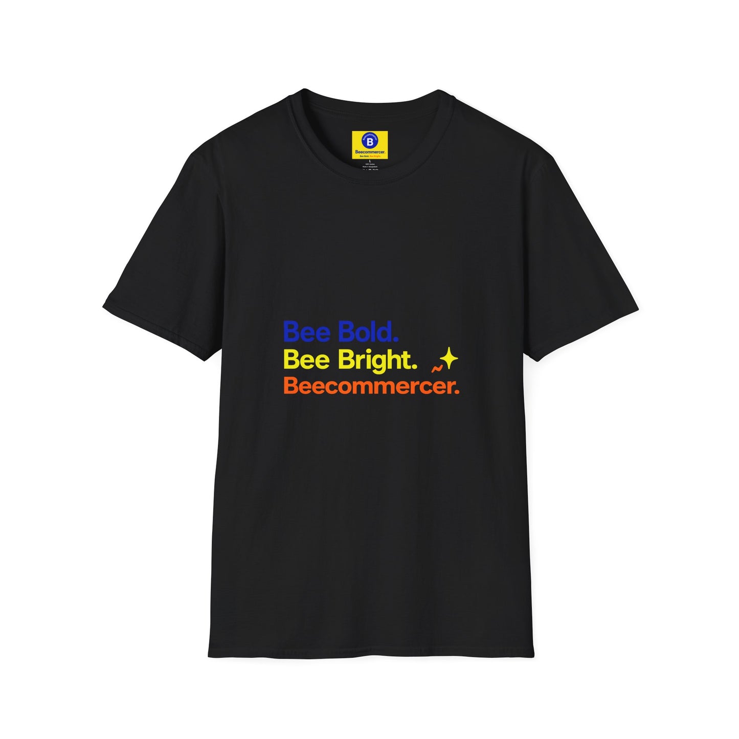 Bee Bold Tee – “Bee Bold. Bee Bright. Beecommerce r.” Motivational Graphic T-Shirt