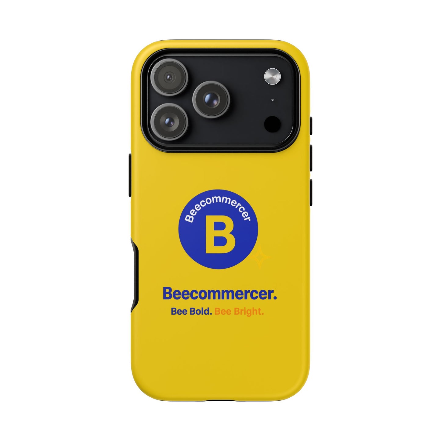 Beecommercer Bold Logo Phone Case — Yellow Protective Phone Cover