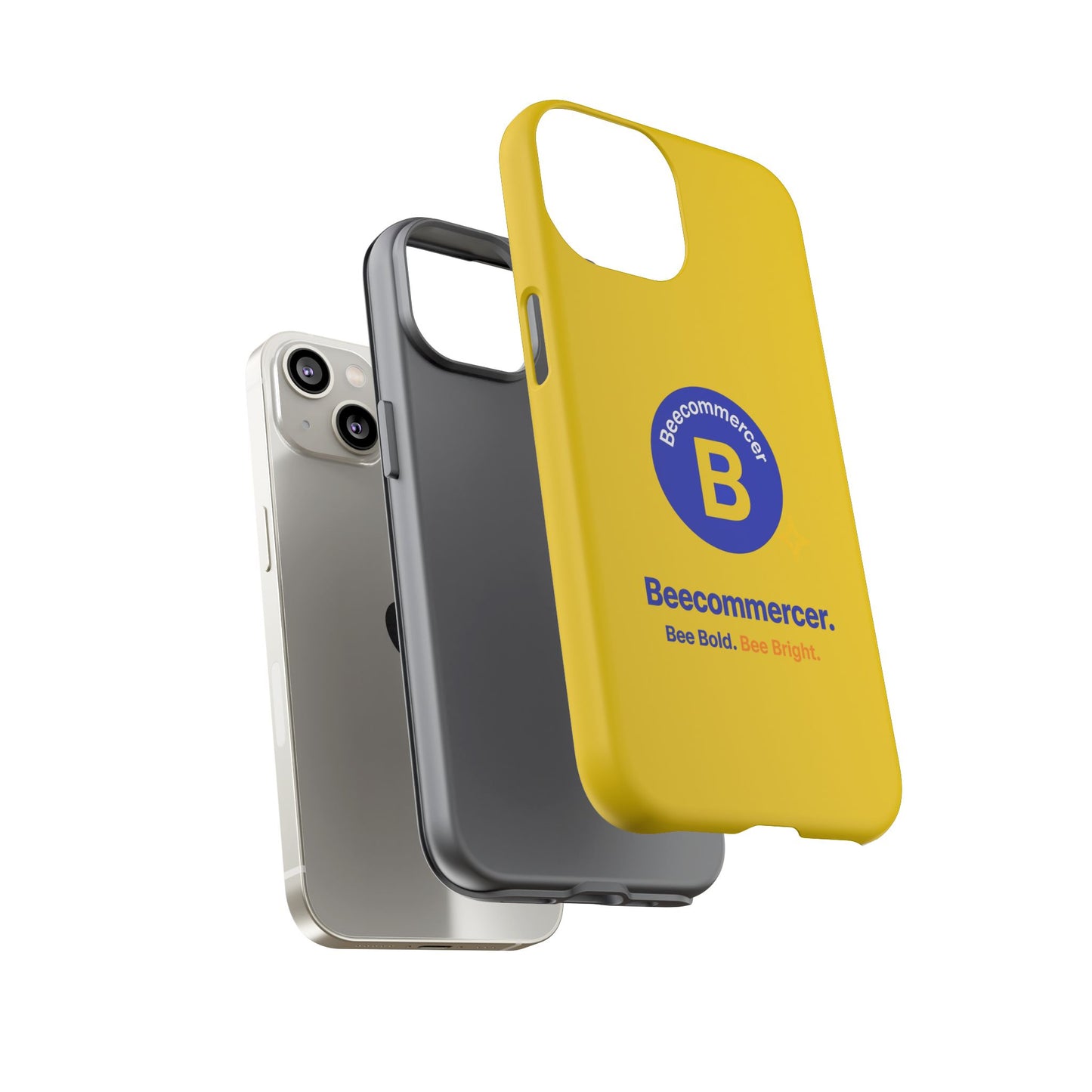 Beecommercer Bold Logo Phone Case — Yellow Protective Phone Cover