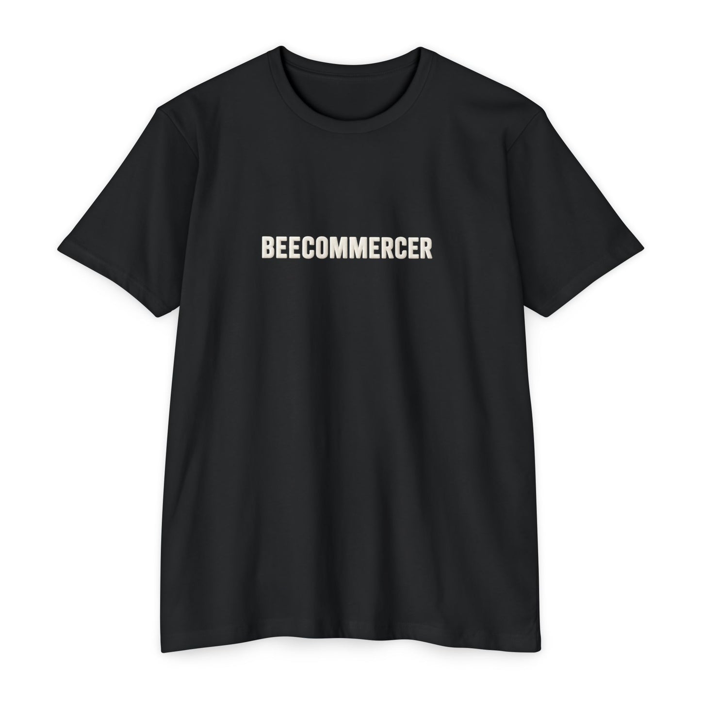 Beecommercer T-Shirt — "Beecommercer. Bee Bold. Bee Bright." Minimal Logo Tee