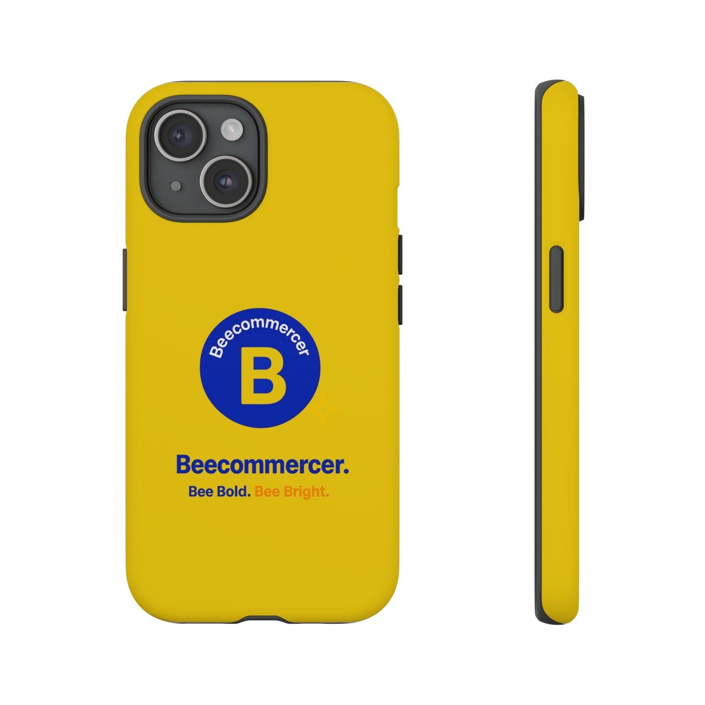 Beecommercer Bold Logo Phone Case — Yellow Protective Phone Cover