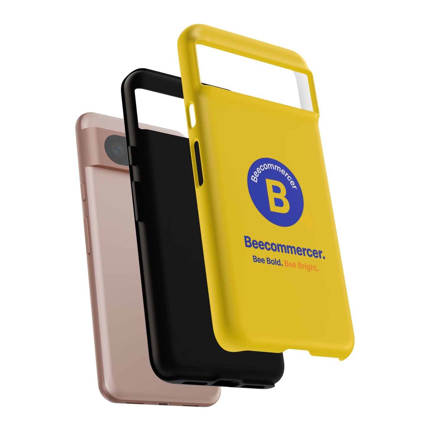 Beecommercer Bold Logo Phone Case — Yellow Protective Phone Cover