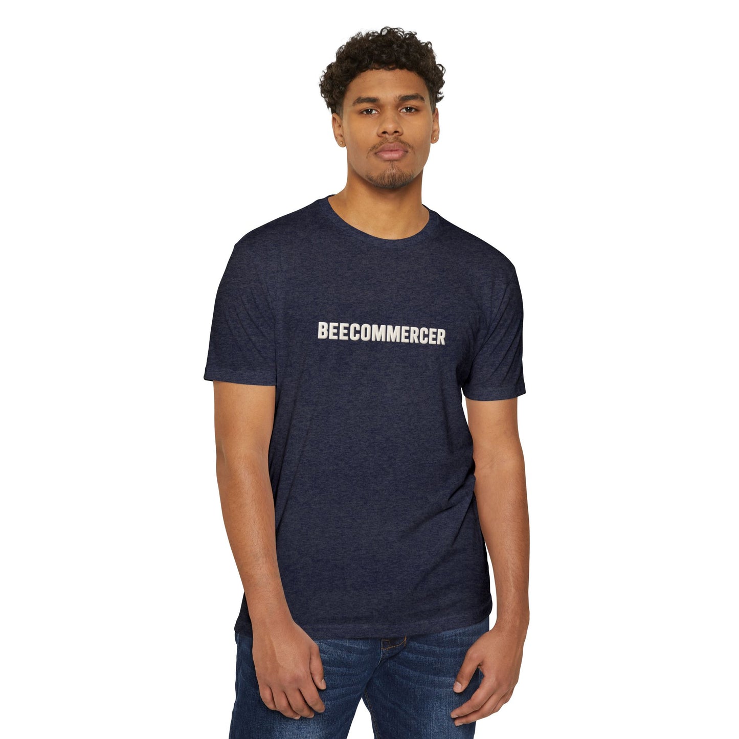 Beecommercer T-Shirt — "Beecommercer. Bee Bold. Bee Bright." Minimal Logo Tee