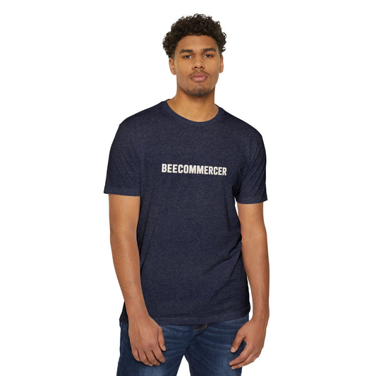 Beecommercer T-Shirt — "Beecommercer. Bee Bold. Bee Bright." Minimal Logo Tee