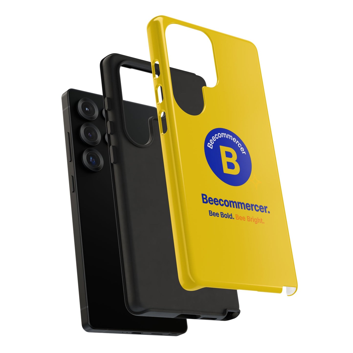 Beecommercer Bold Logo Phone Case — Yellow Protective Phone Cover