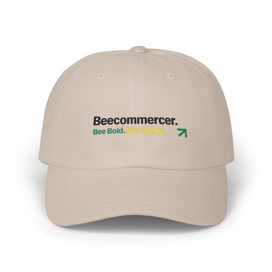 Dad Cap — Beecommercer Logo 'Bee Bold. Bee Bright.' Embroidered Baseball Hat