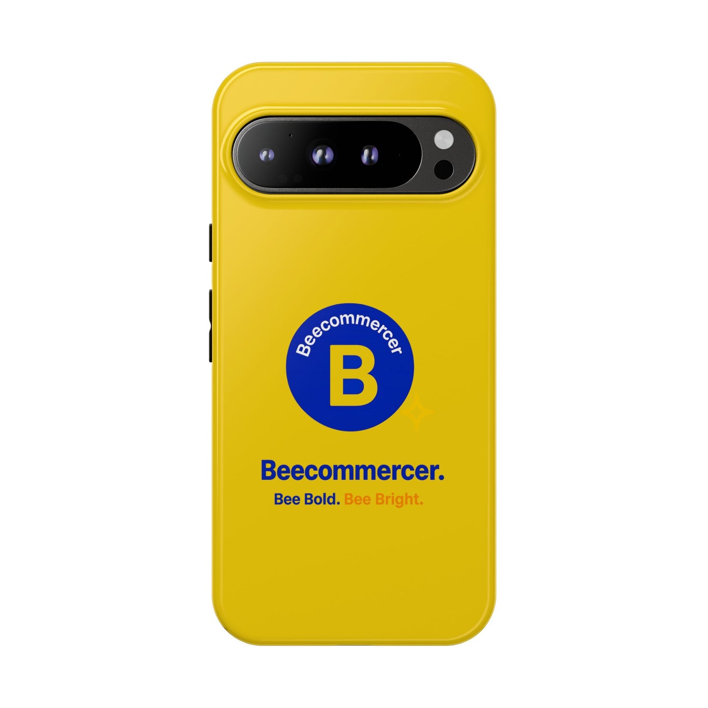 Beecommercer Bold Logo Phone Case — Yellow Protective Phone Cover