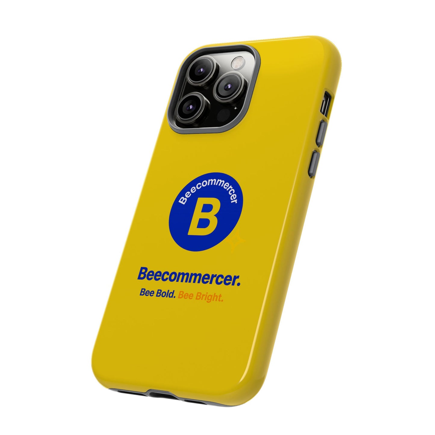 Beecommercer Bold Logo Phone Case — Yellow Protective Phone Cover