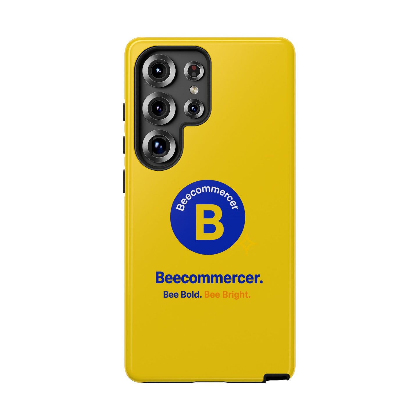Beecommercer Bold Logo Phone Case — Yellow Protective Phone Cover
