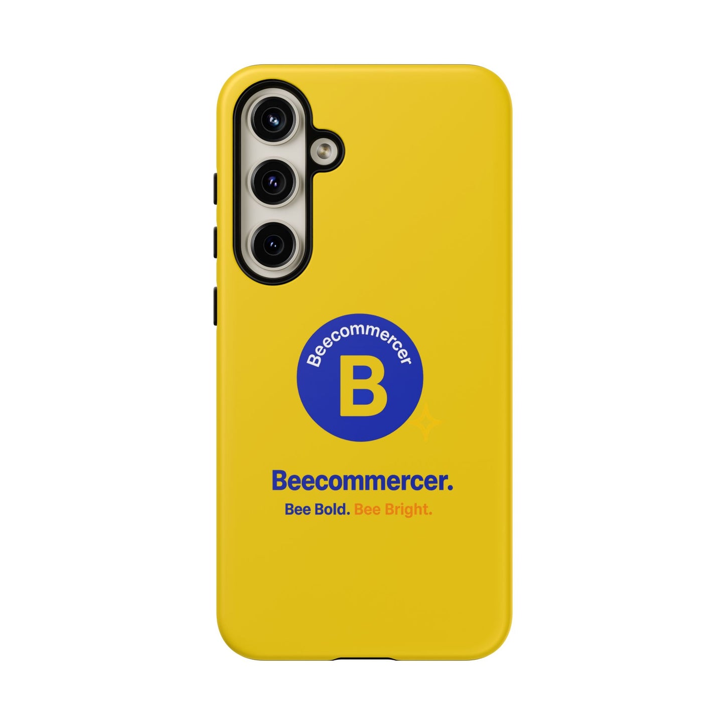 Beecommercer Bold Logo Phone Case — Yellow Protective Phone Cover