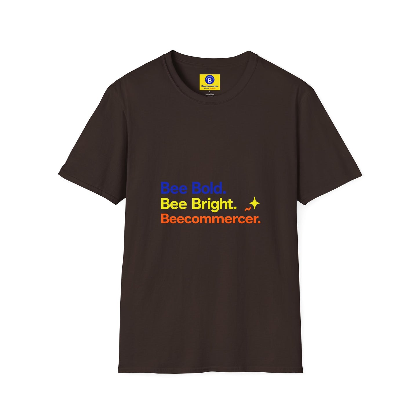 Bee Bold Tee – “Bee Bold. Bee Bright. Beecommerce r.” Motivational Graphic T-Shirt