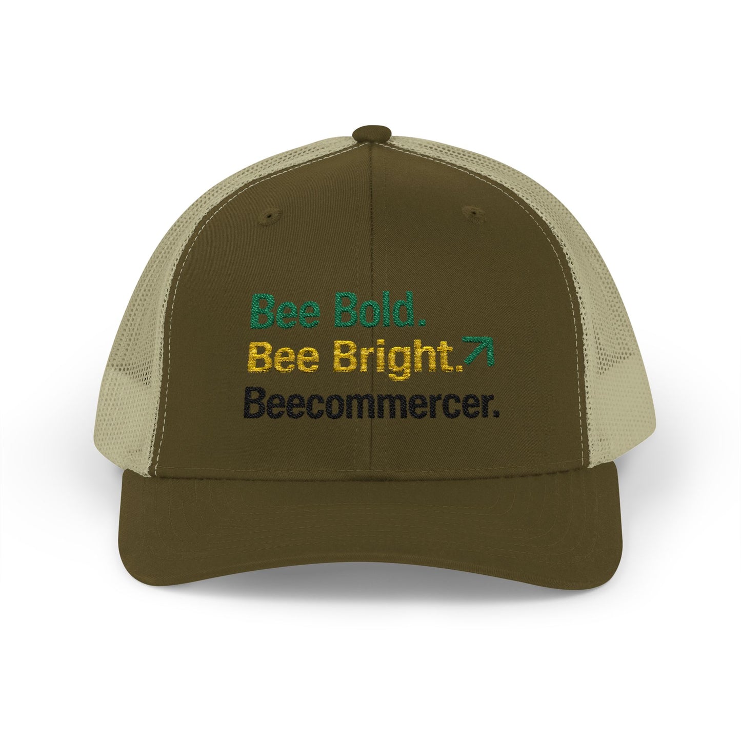 Bee Bold Bee Bright Embroidered Trucker Cap