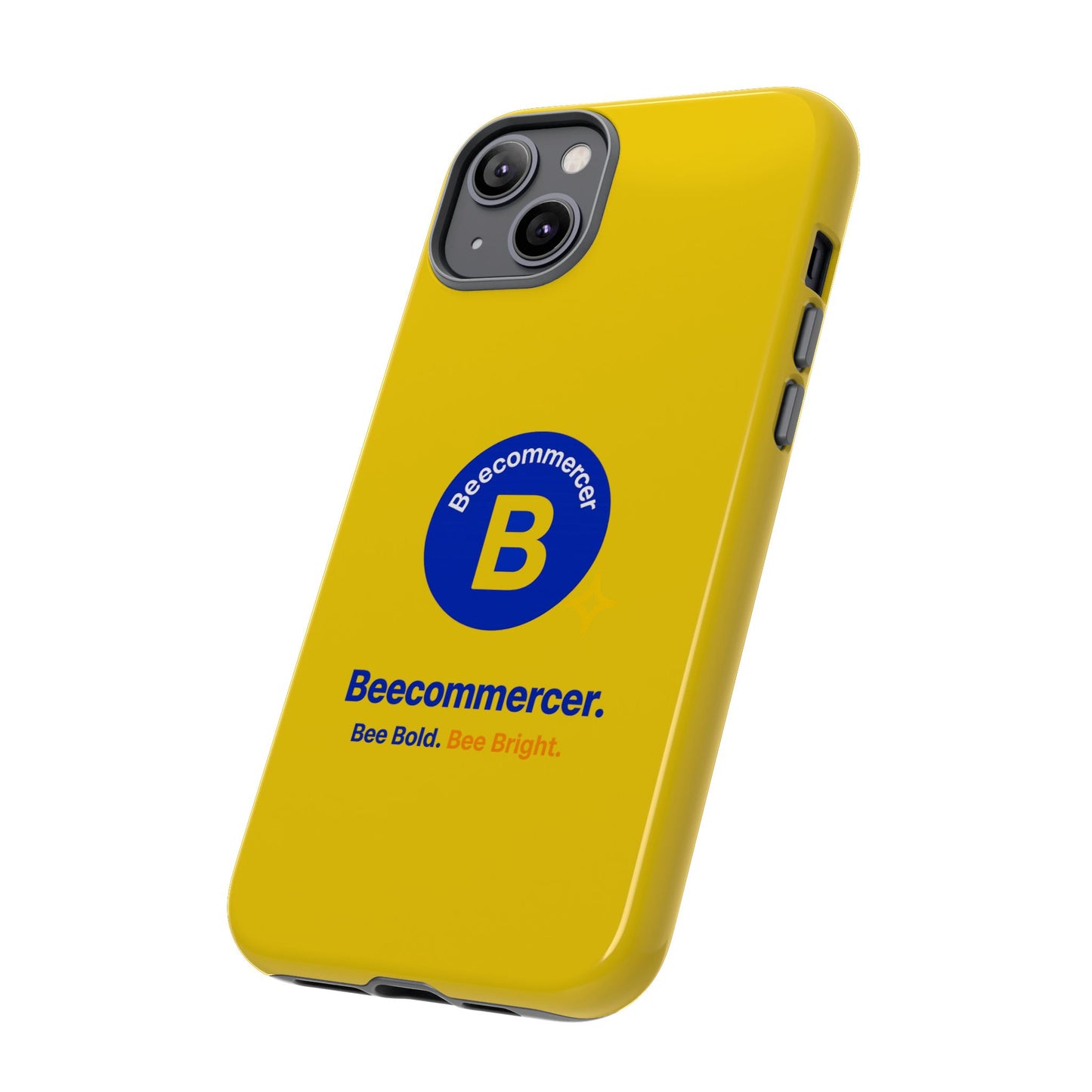 Beecommercer Bold Logo Phone Case — Yellow Protective Phone Cover