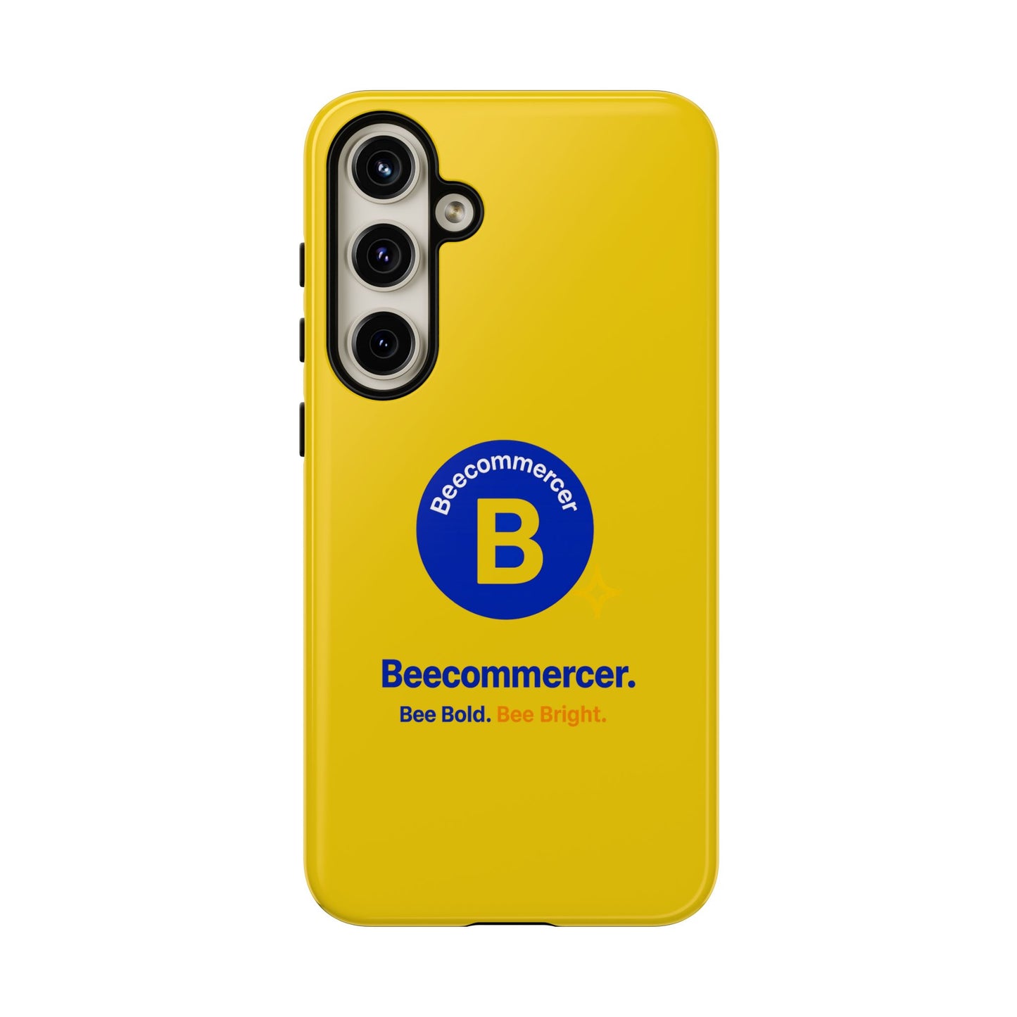 Beecommercer Bold Logo Phone Case — Yellow Protective Phone Cover