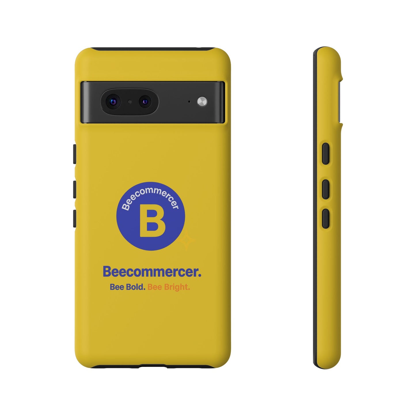 Beecommercer Bold Logo Phone Case — Yellow Protective Phone Cover