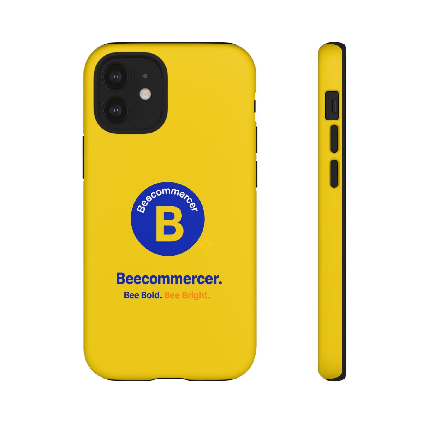 Beecommercer Bold Logo Phone Case — Yellow Protective Phone Cover
