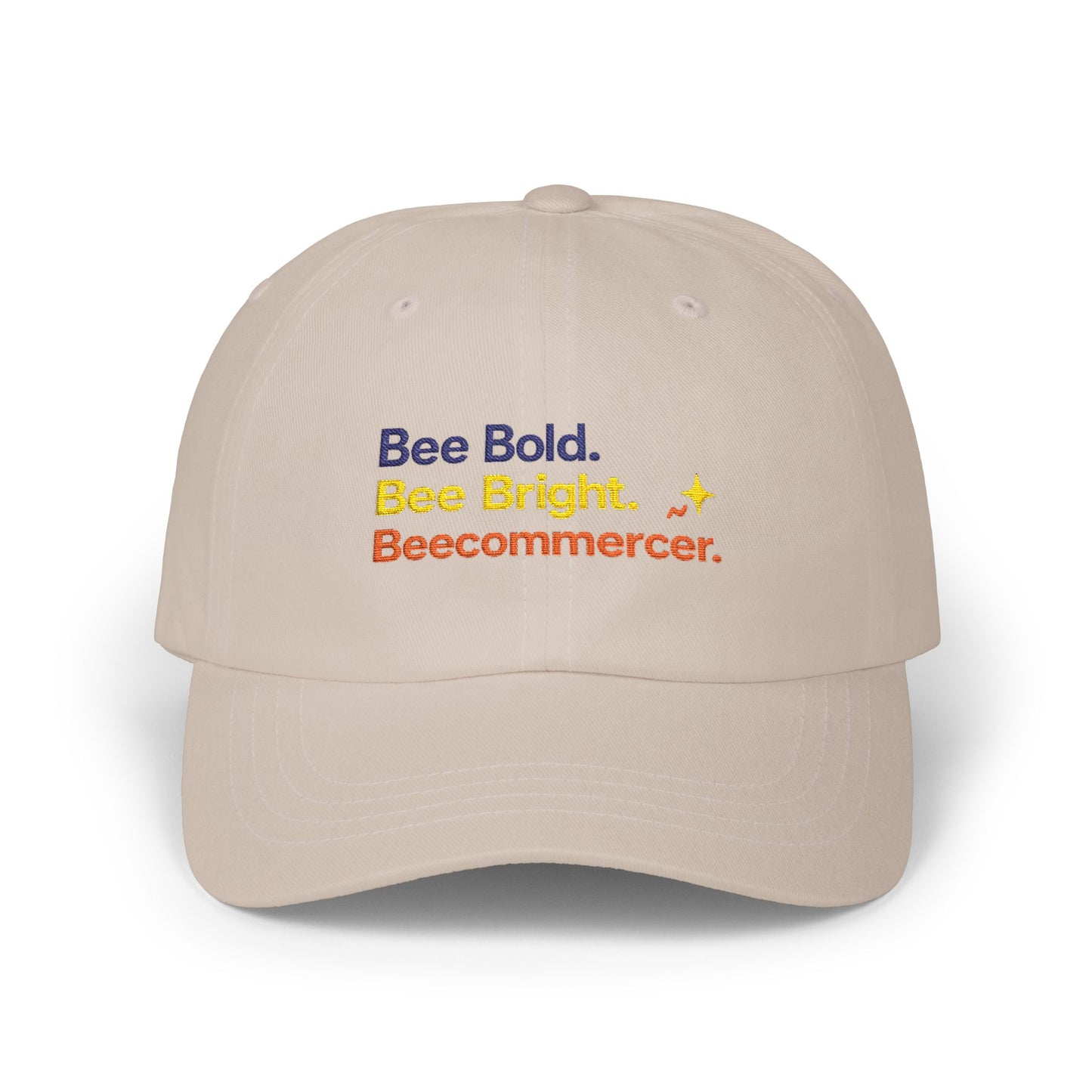 Dad Cap — "Bee Bold. Bee Bright. Beecommercer." Embroidered Baseball Hat