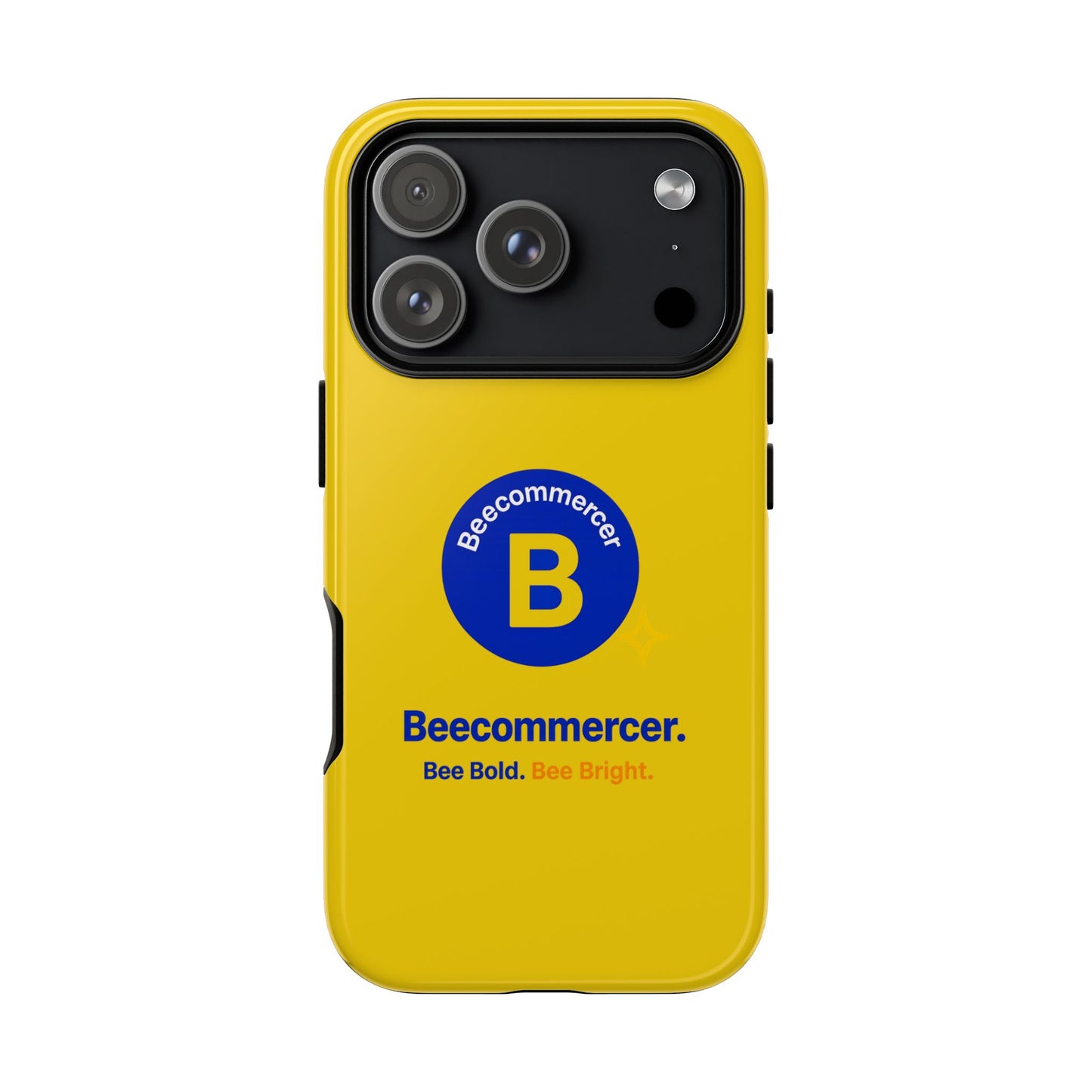 Beecommercer Bold Logo Phone Case — Yellow Protective Phone Cover