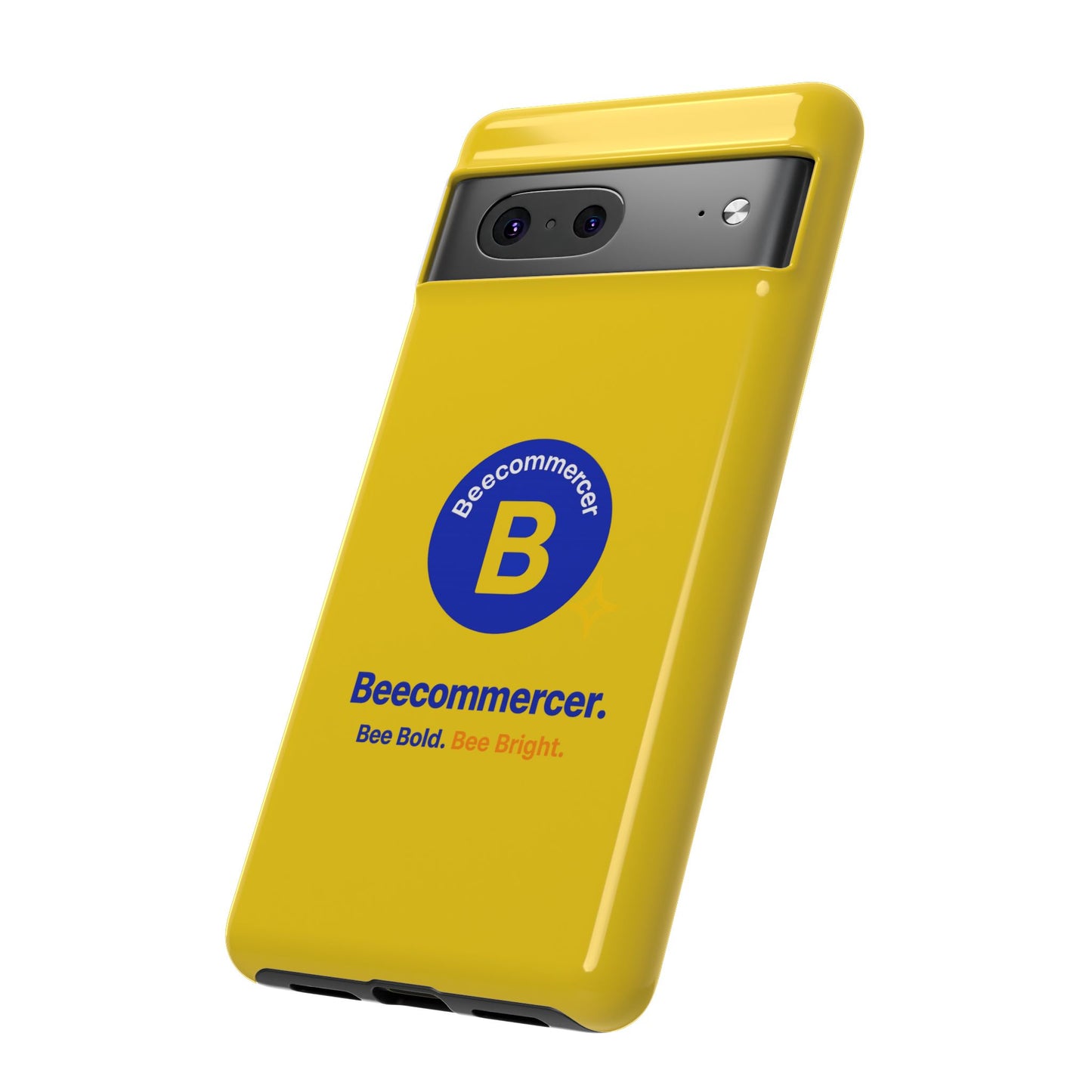 Beecommercer Bold Logo Phone Case — Yellow Protective Phone Cover
