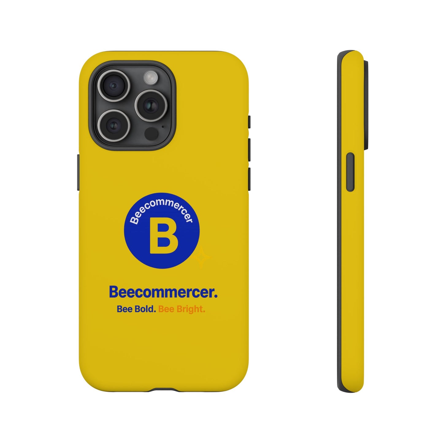 Beecommercer Bold Logo Phone Case — Yellow Protective Phone Cover